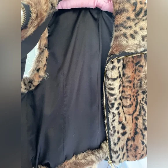 Adrienne Landau Real Fur Vest- Leopard/Jaguar Print - Picture 5 of 7
